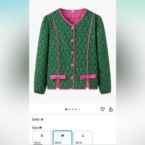 Green and Pink Women's Jacket